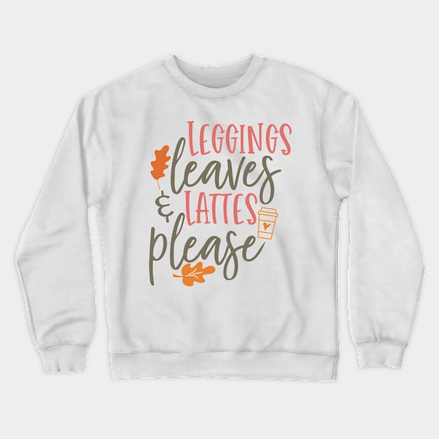 Leggings Leaves and More! Crewneck Sweatshirt by NobleTeeShop